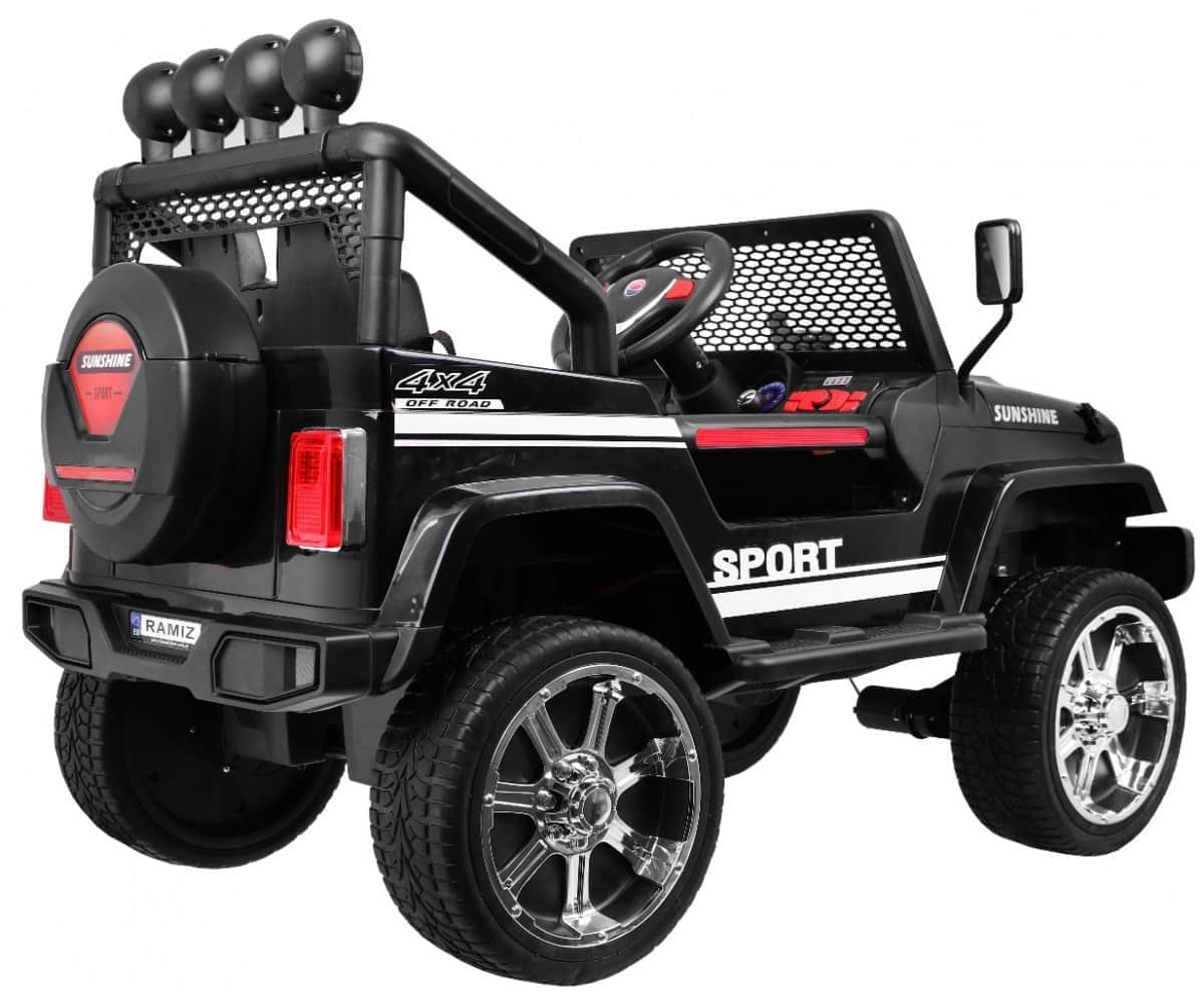 картинка Детский электромобиль Black Jeep 4WD 12V - S2388 