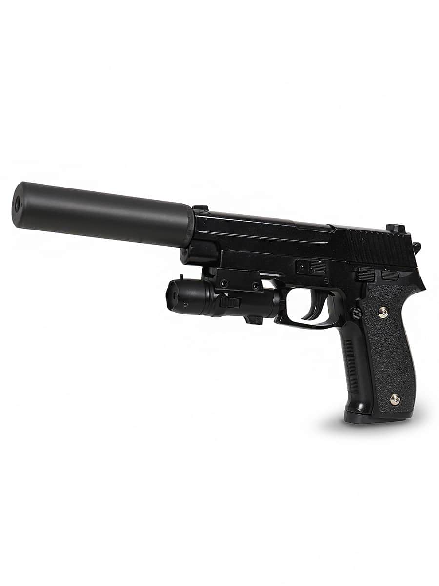 картинка Пневматический пистолет SIG 226 с глушителем и ЛЦУ (металл, 20 см) - G.26A 