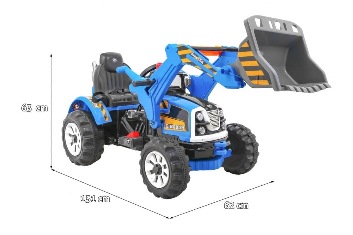 картинка Детский электромобиль трактор на аккумуляторе 12V / синий - JS328A-BLUE 