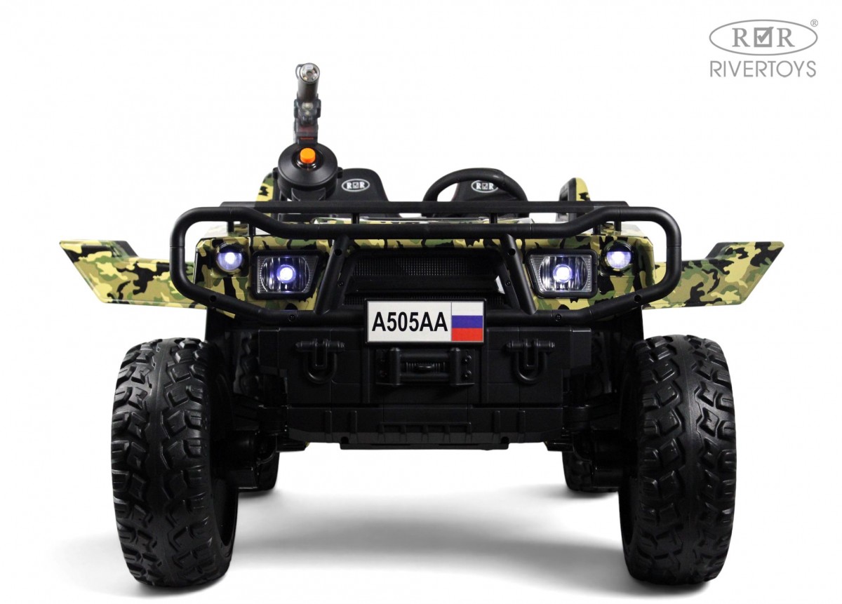 картинка Детский электромобиль A505AA-LUX зеленый камуфляж 