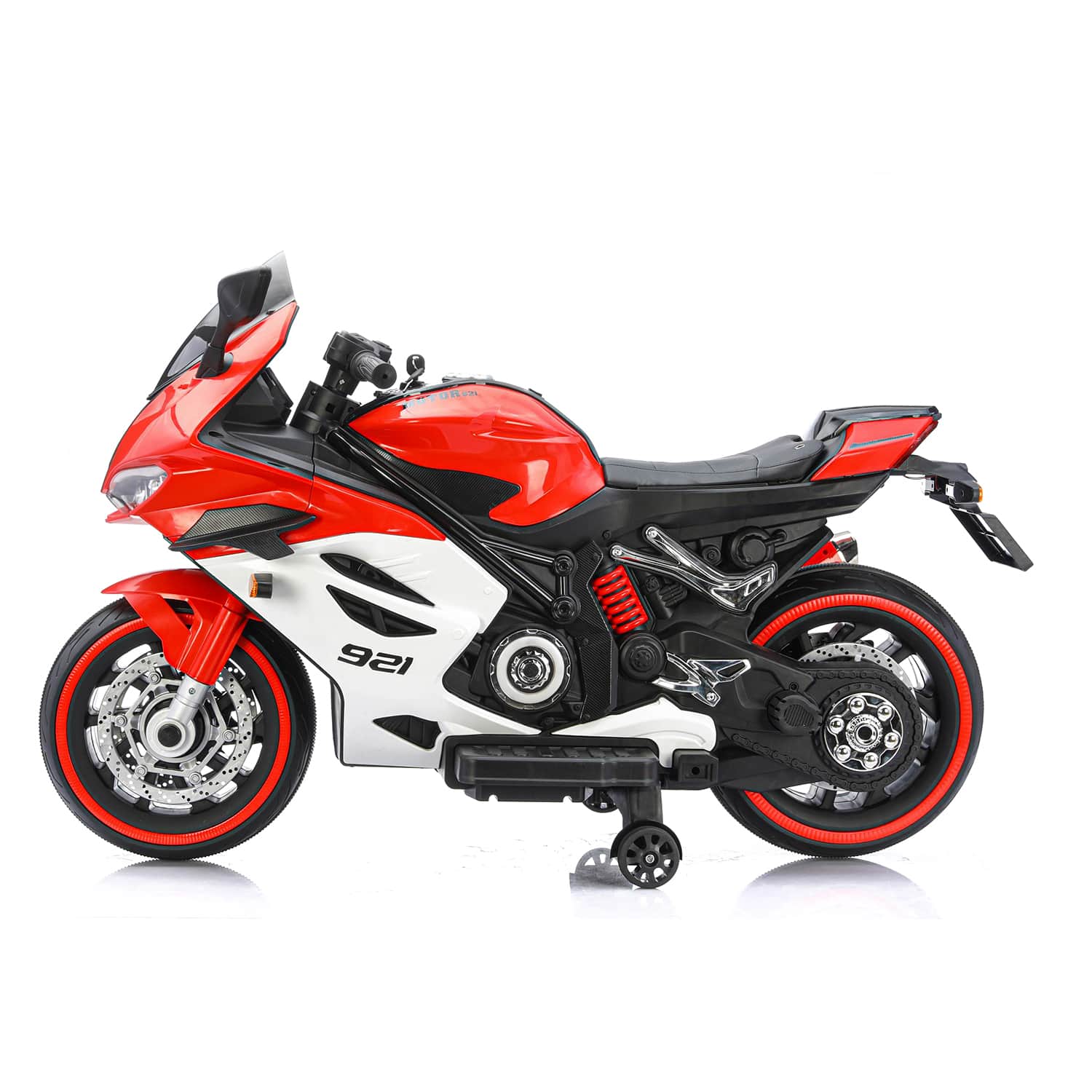 картинка Детский электромотоцикл Ducati (12V, EVA, ручка газа, спидометр) - FT-921-RED-WHITE 