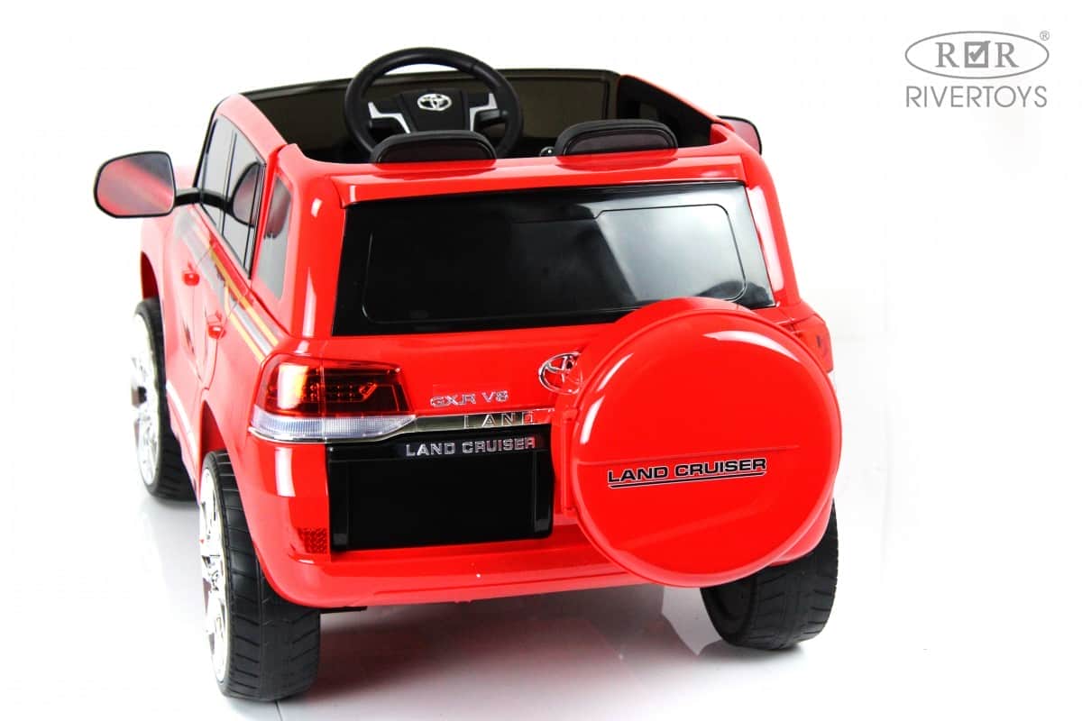 картинка Детский электромобиль Toyota Land Cruiser 200 (JJ2022) красный глянец 