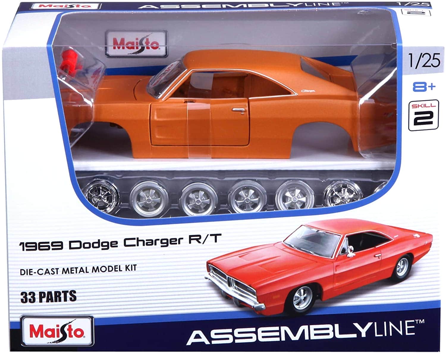 картинка Сборная металлическая модель Maisto 1969 Dodge Charger R/T 1:24 - 39900 