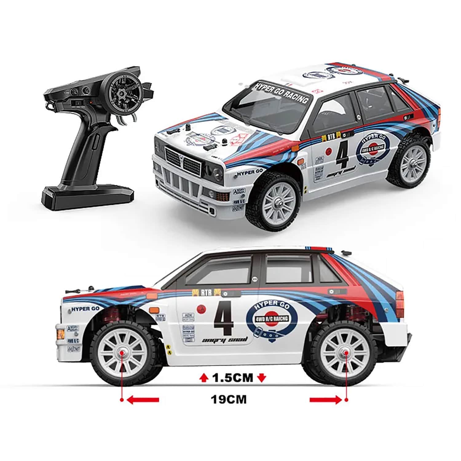 картинка Радиоуправляемая машина для дрифта MJX Hyper Go Lancia Delta 4WD 1:14 - MJX-14302 