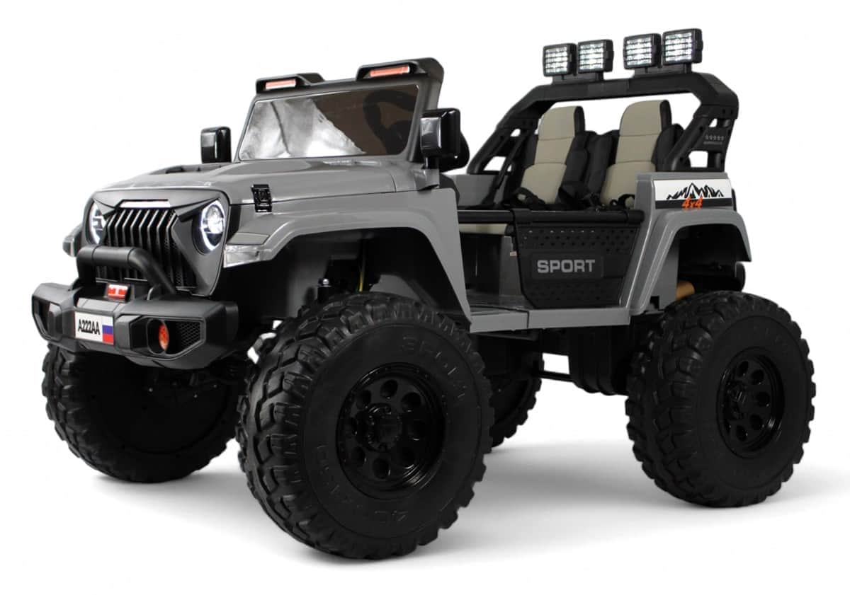 картинка Детский электромобиль Jeep A222AA серый 