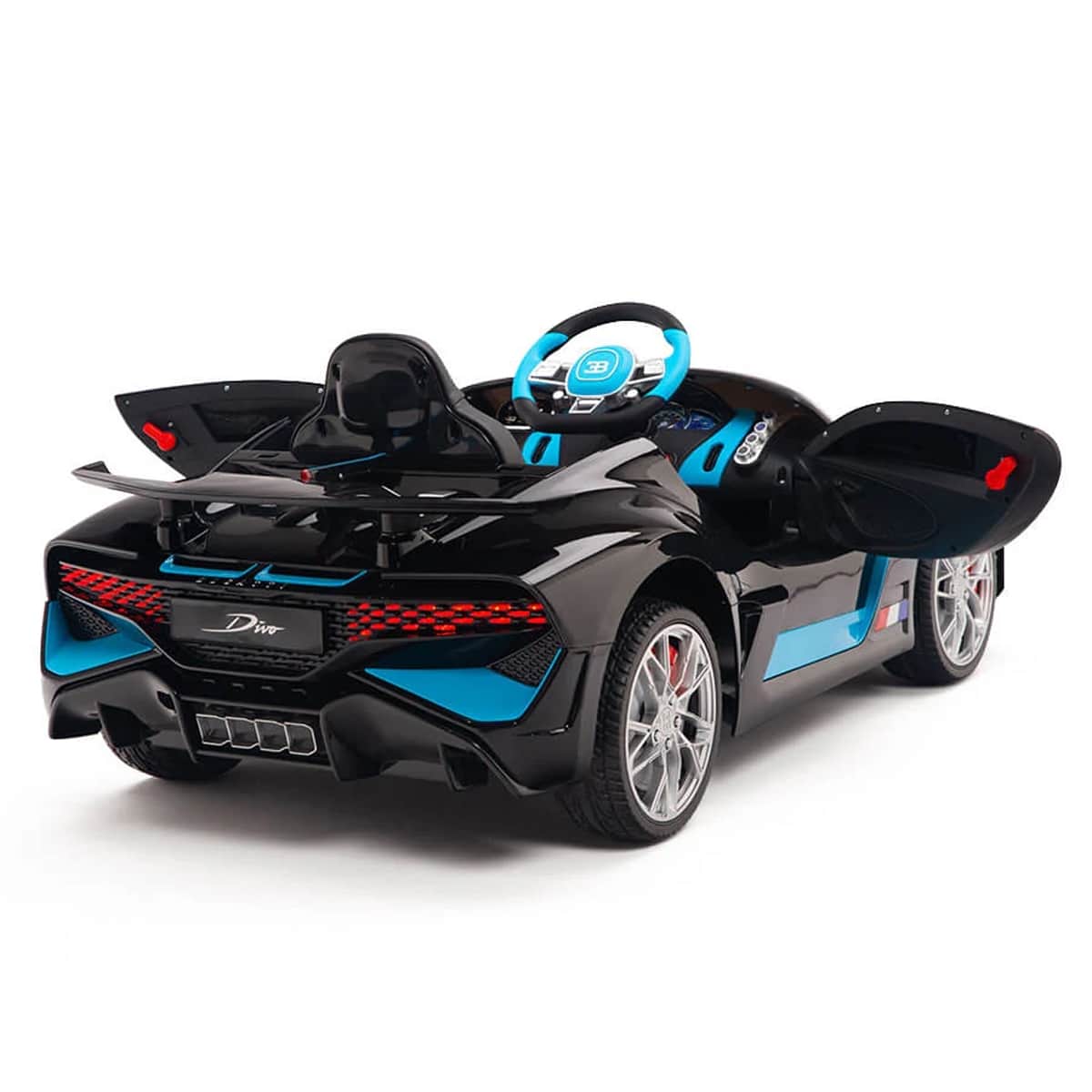 картинка Детский электромобиль Bugatti Divo (черный, 12V) - HL338 