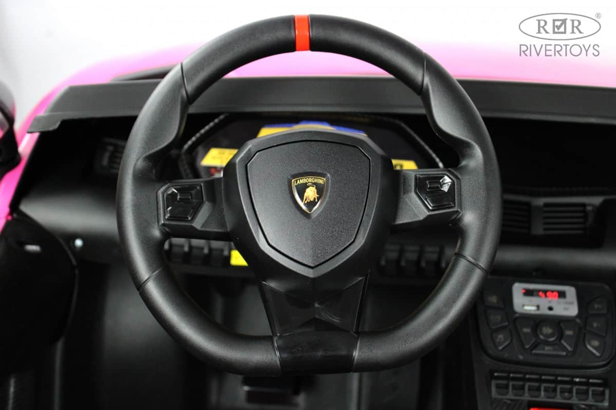картинка Детский электромобиль Lamborghini Aventador SV (M777MM) розовый 