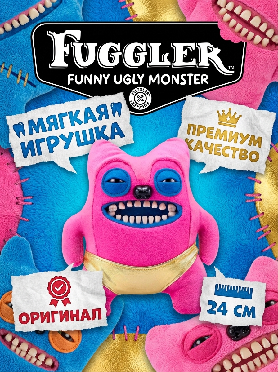картинка Мягкая игрушка FUGGLER Жеднющий Улыбака - 15708G 