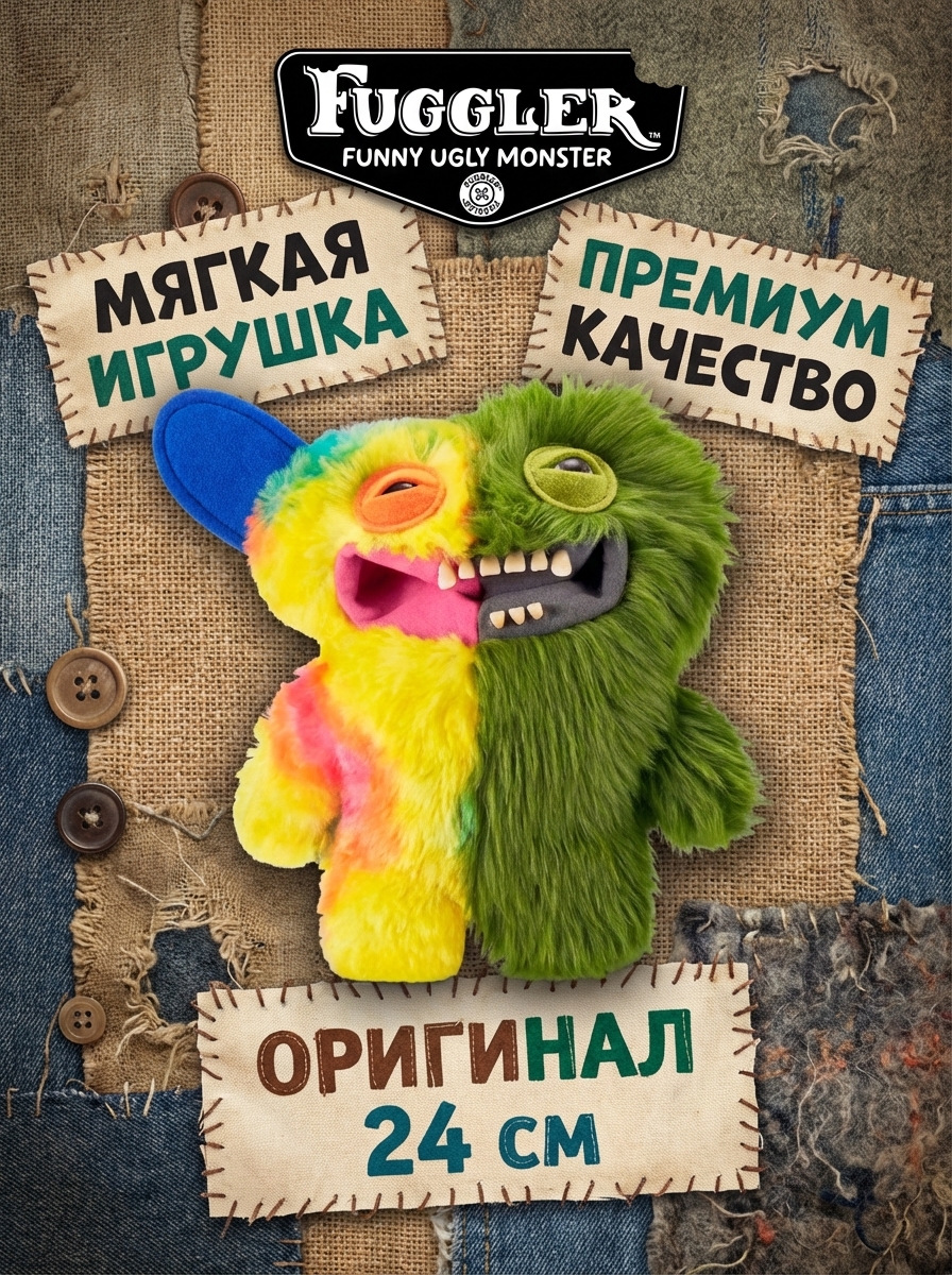 картинка Мягкая игрушка FUGGLER Зубастик Половинки - 15726K 