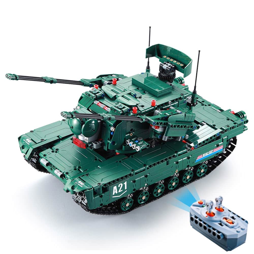 картинка Конструктор Double E Cada Technics, Танк M1A2, 1498 деталей, пульт управления - C61001W 