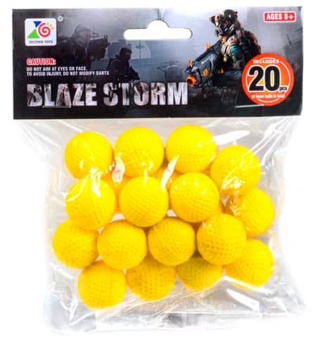 картинка Пульки мягкие "BlazeStorm" 20 штук EVA - ZC05 
