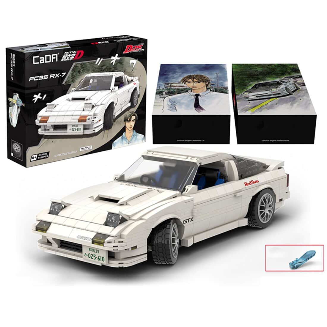 картинка Конструктор CADA Mazda RX-7 FC3S, 1552 детали - C61022W 