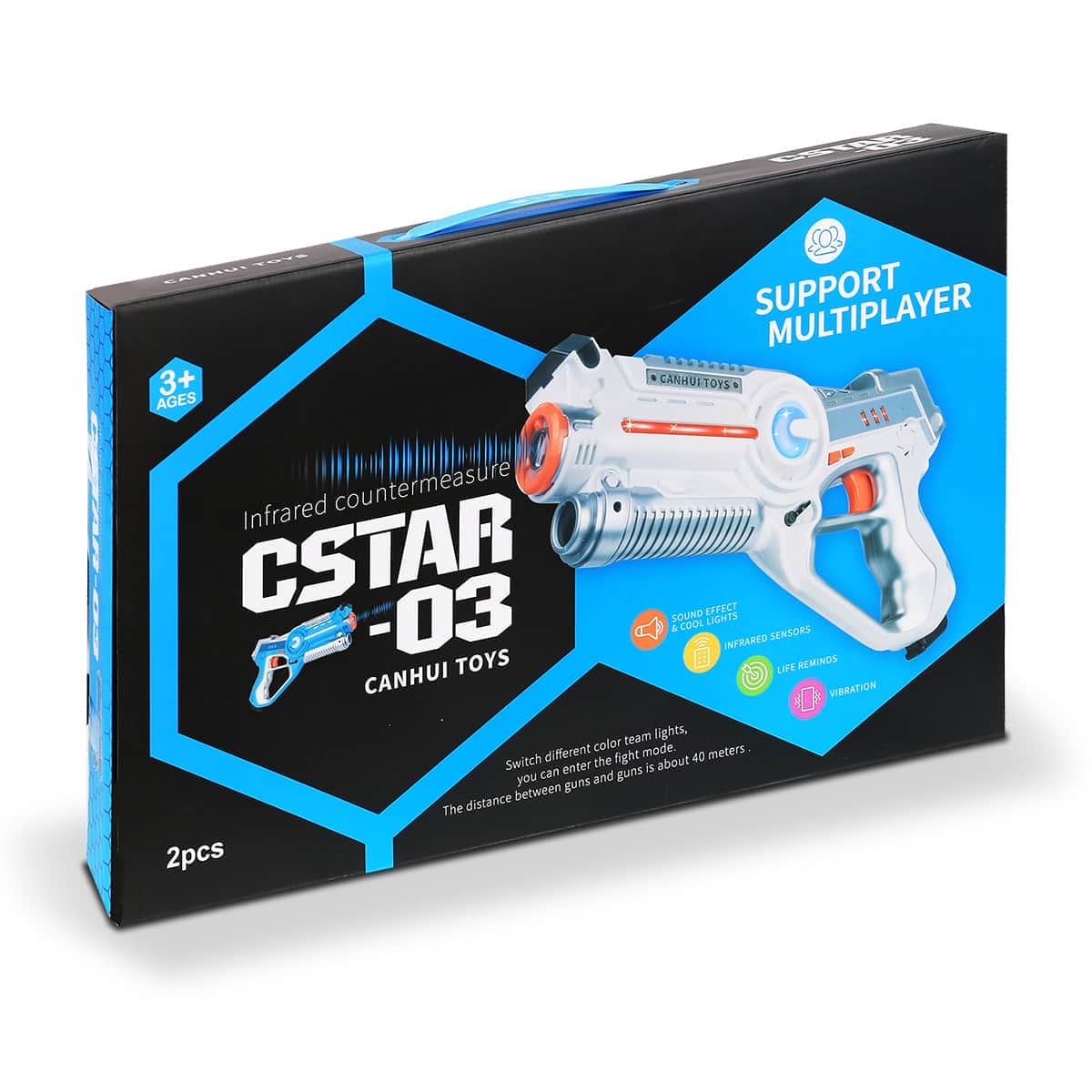 картинка Лазерный бой на батарейках (2 пистолета) - BB8803A 
