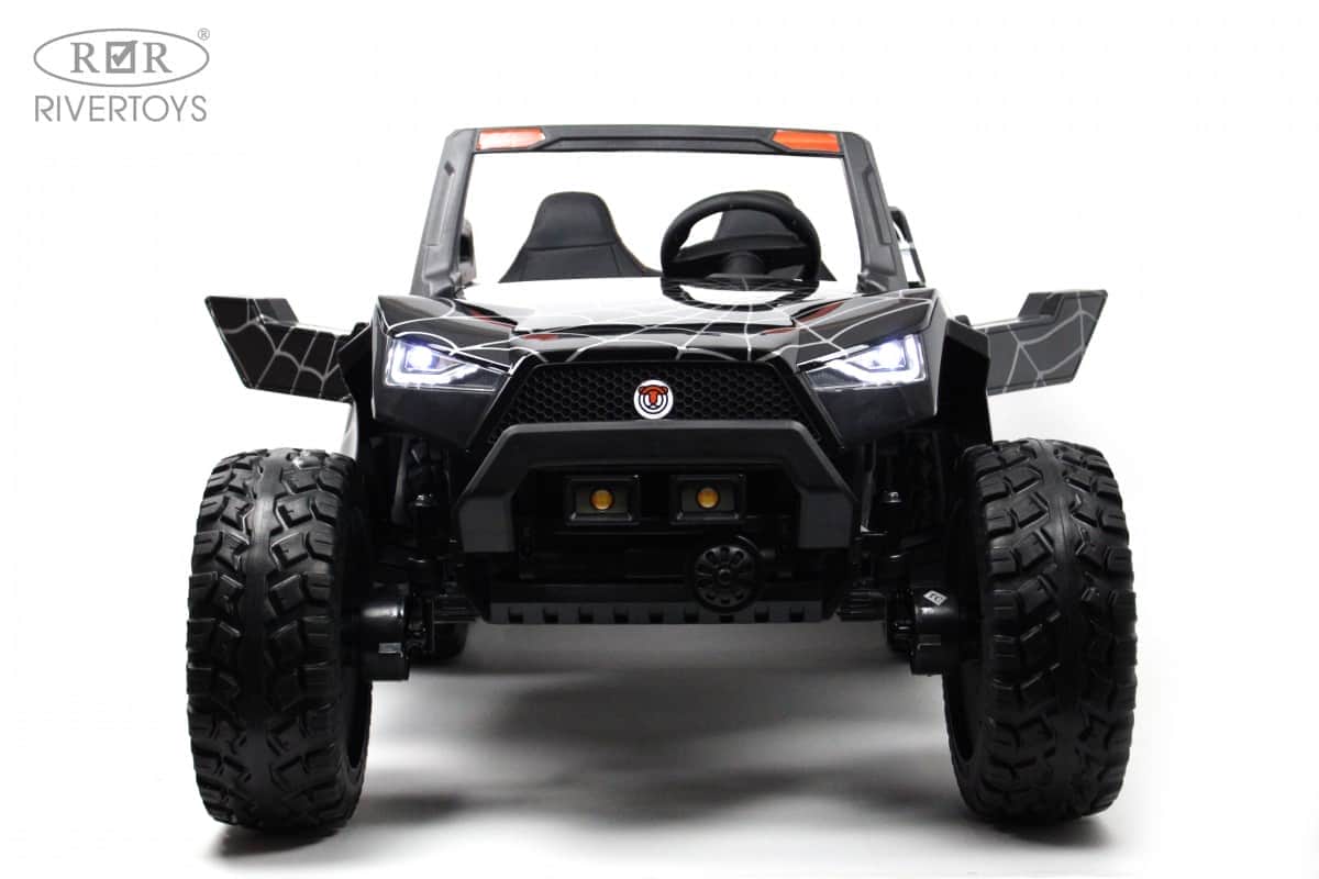 картинка Детский электромобиль A707AA LUX 4WD черный Spider 