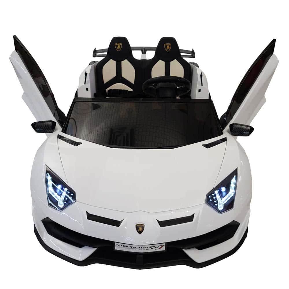 картинка Детский электромобиль Lamborghini Aventador SVJ White Carbon (дрифт, 15 км/ч, 24V) - SX2028S-WHITE 