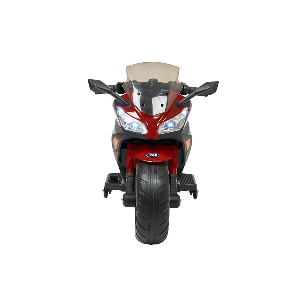 картинка Детский электромотоцикл Kawasaki Ninja (12V, EVA, спидометр, ручка газа) - DLS07-SP-RED 
