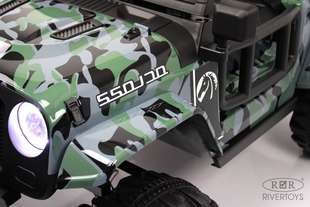 картинка Детский электромобиль T222TT 4WD камуфляж 