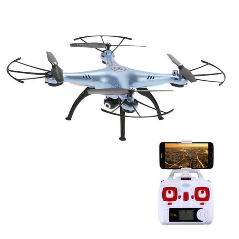 картинка Радиоуправляемый синий квадрокоптер Syma X5HW с барометром Wi-Fi FPV - X5HW-B 