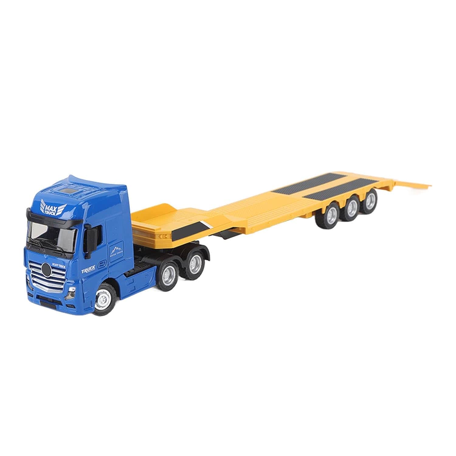 картинка Металлический грузовик трейлер HUI NA TOYS масштаб 1:50 - HN1730-YELLOW 
