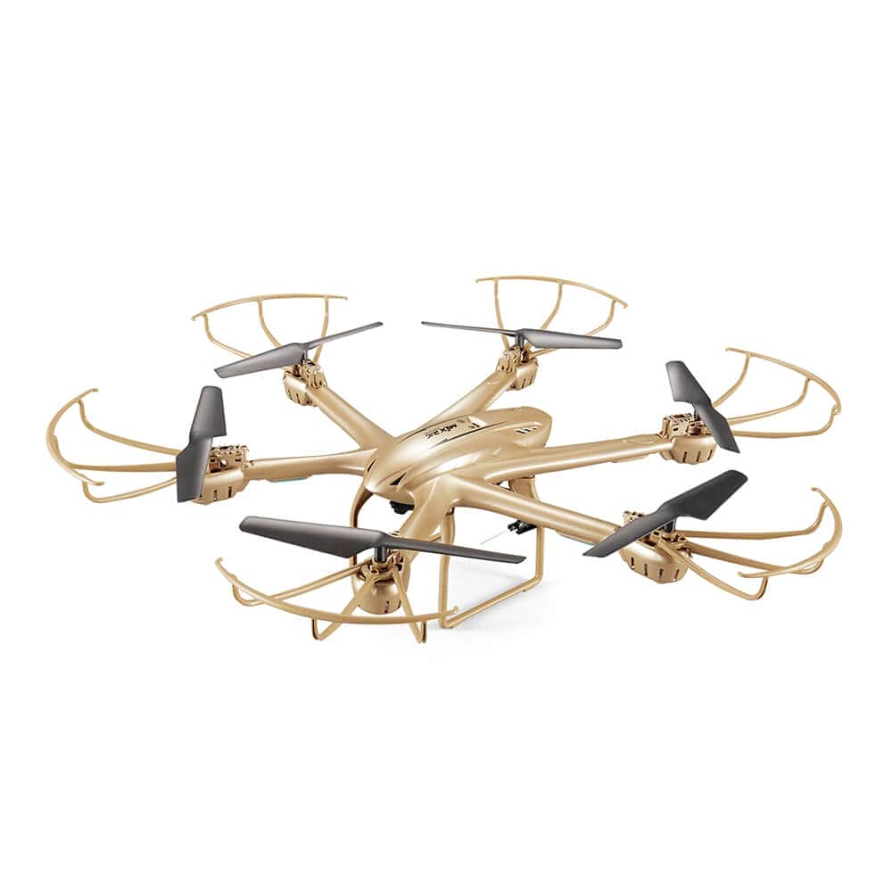 картинка Радиоуправляемый квадрокоптер с барометром MJX X601H-G (золотой) FPV 2.4G - X601H-G 