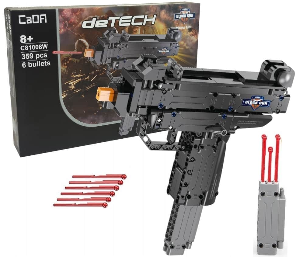 картинка Конструктор CADA deTech Пистолет-пулемет Узи Desert Falcon, 359 деталей - C81008W 