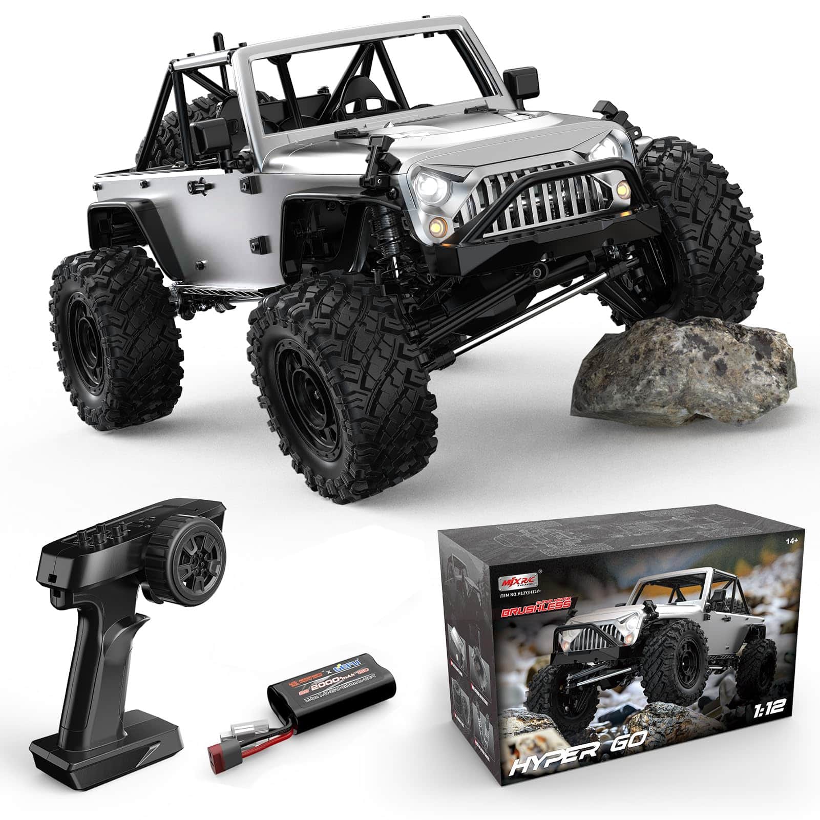 картинка Радиоуправляемый краулер MJX Hyper Go H12Y+ FOC Brushless 4WD 1:12 - MJX-H12Y+ 