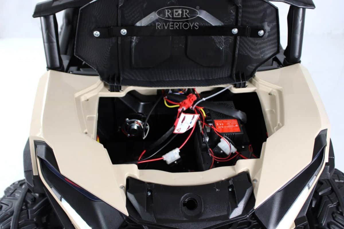картинка Детский электромобиль K555KK 4WD 24V бежевый 