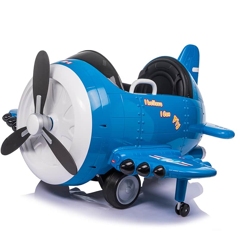 картинка Детский электромобиль - самолет 12V - JJ20201-BLUE 