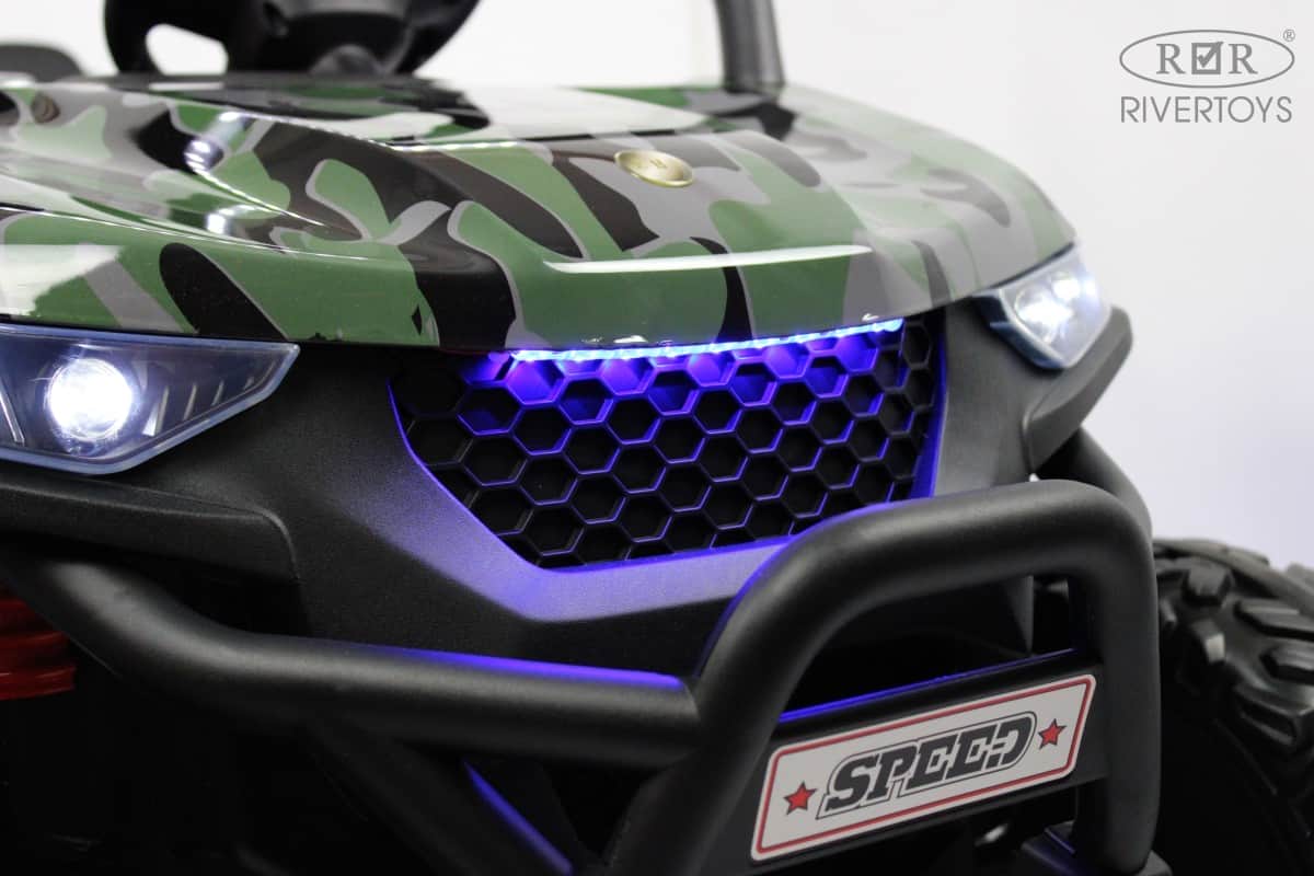 картинка Детский электромобиль T777TT 4WD зеленый камуфляж 