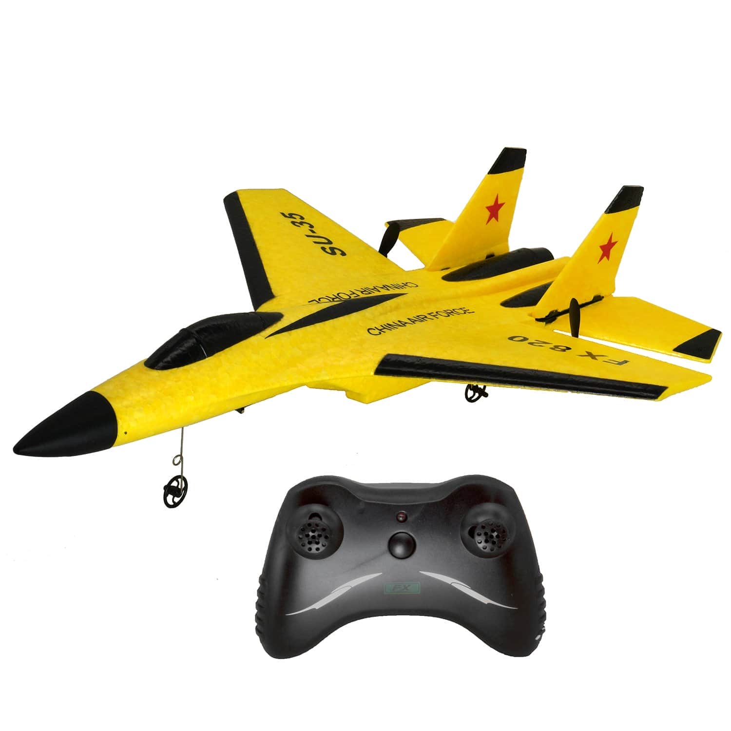 картинка Радиоуправляемый самолет SU-35 для начинающих 2.4G - FX820-YELLOW 