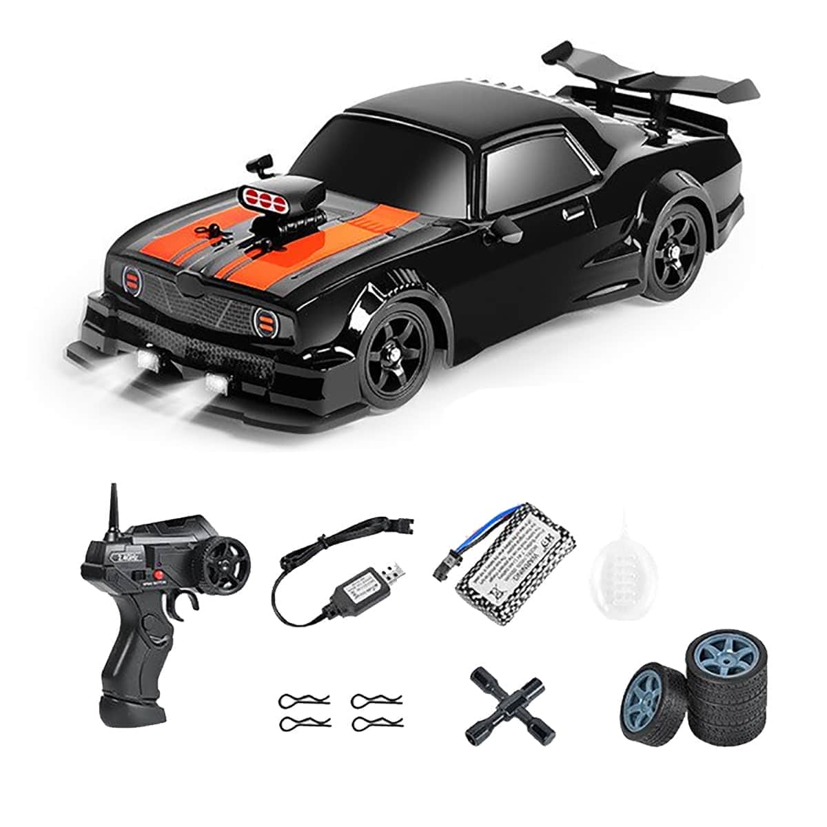 картинка Радиоуправляемая машина для дрифта HB Ford Mustang (4WD, свет, пар, акб, 1:16) - SC16A04-1 