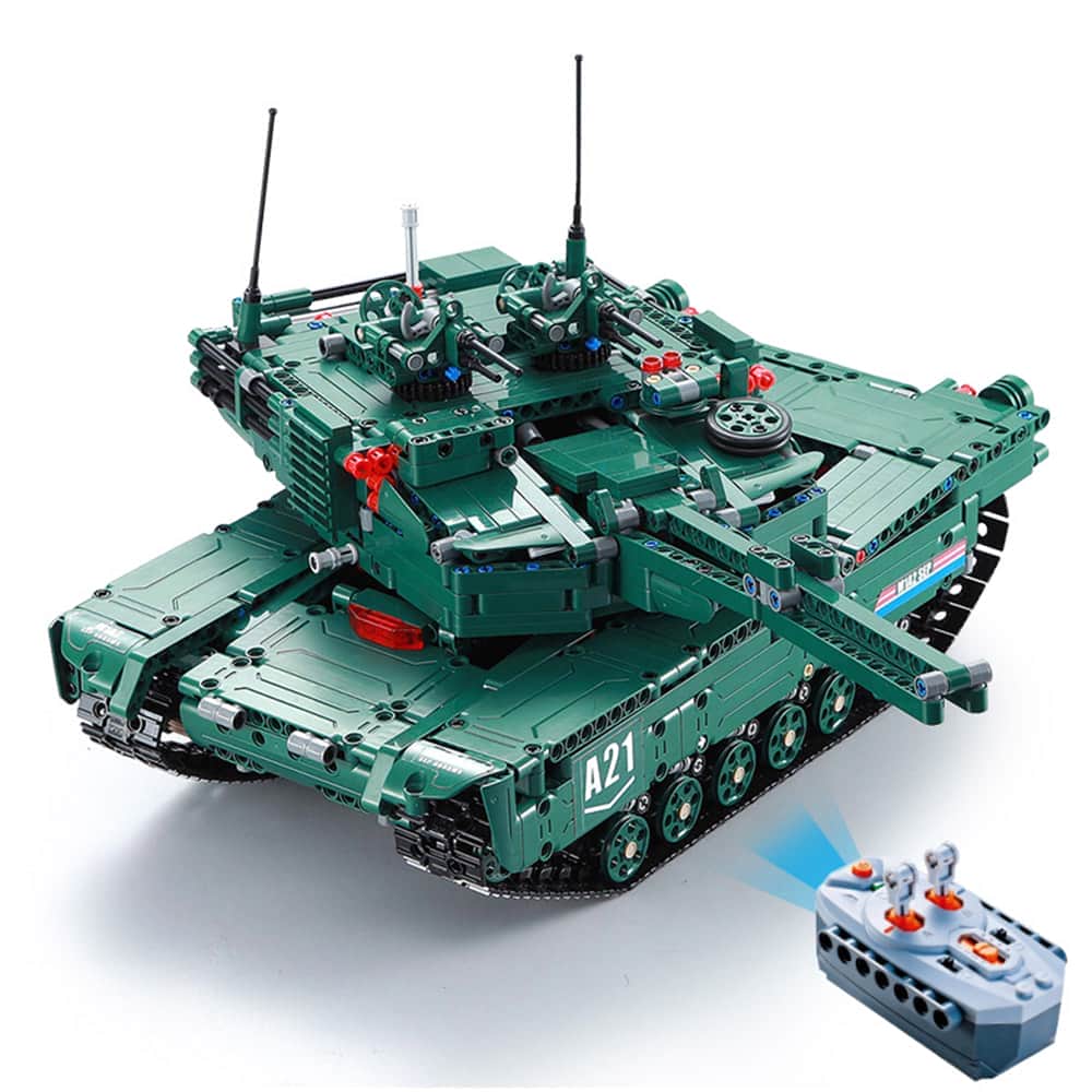 картинка Конструктор Double E Cada Technics, Танк M1A2, 1498 деталей, пульт управления - C61001W 