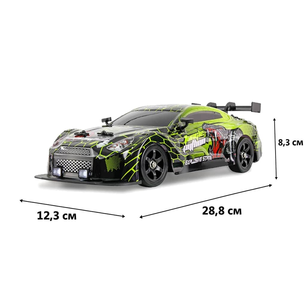 картинка Радиоуправляемая машина для дрифта HB Nissan GTR (4WD, свет, пар, акб, 1:16) - SC16A13 