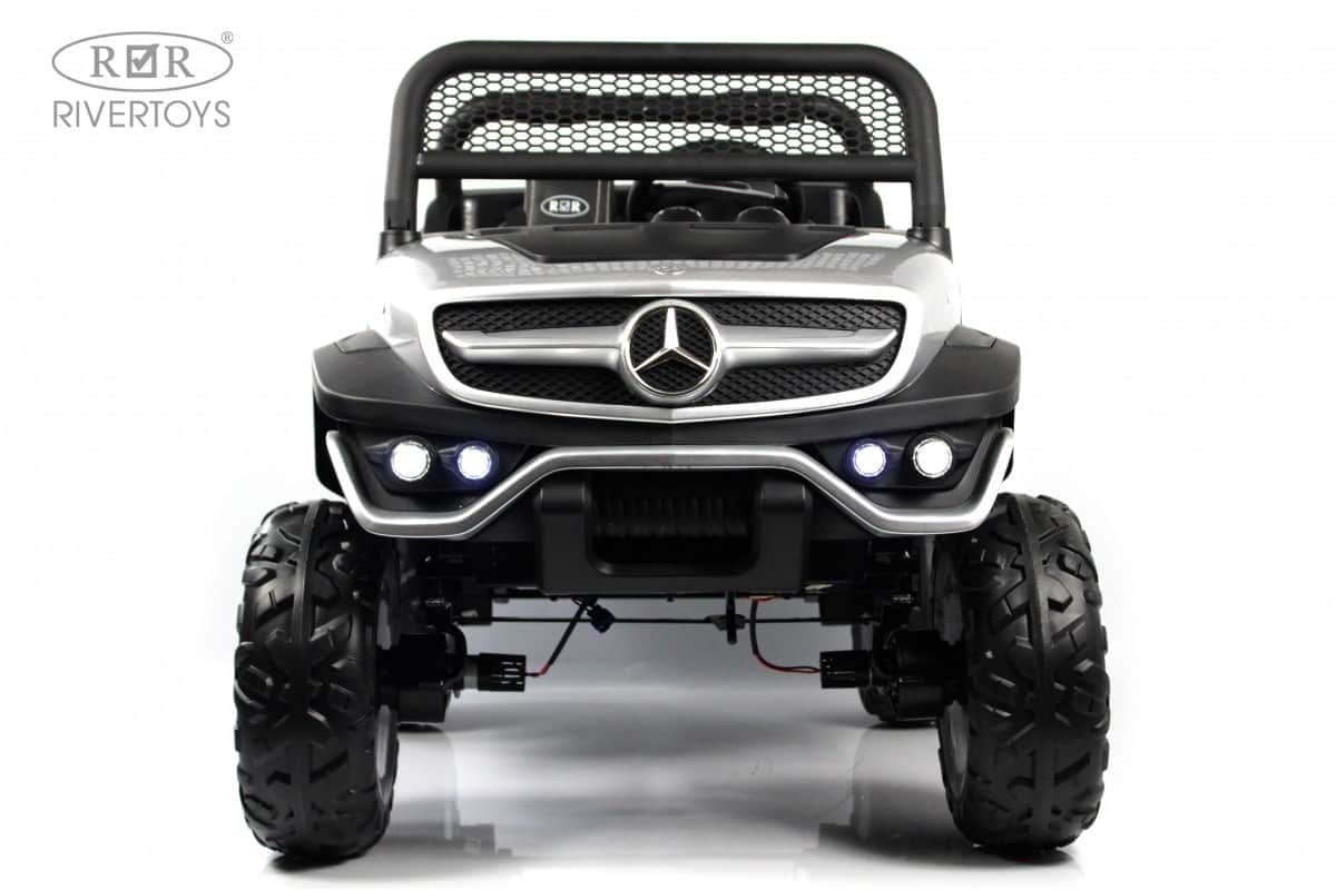 картинка Детский электромобиль Mercedes-Benz Unimog Concept (P555BP) серебристый глянец 