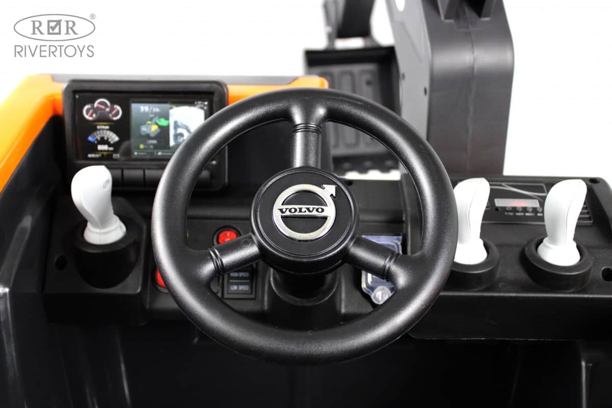 картинка Детский электромобиль трактор Volvo (Y444YY) оранжевый 