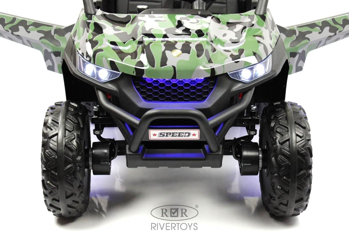 картинка Детский электромобиль T777TT 4WD зеленый камуфляж 