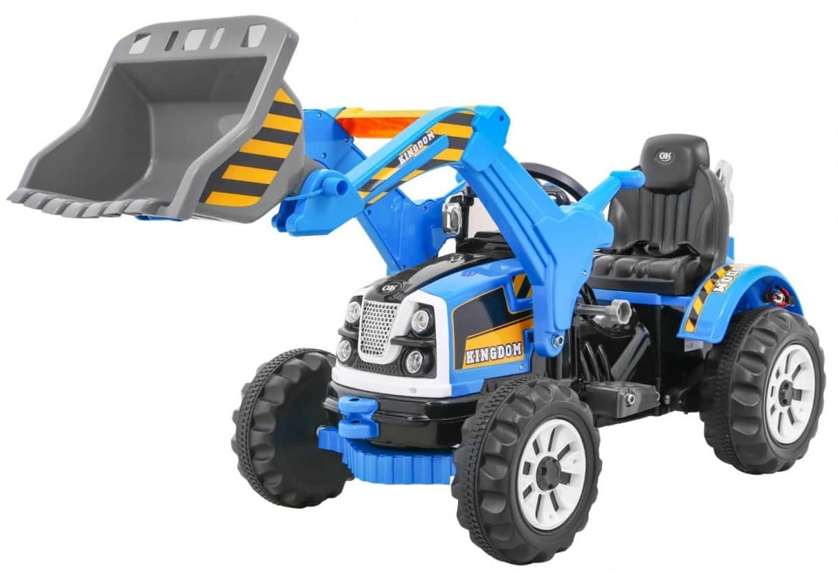 картинка Детский электромобиль трактор на аккумуляторе 12V / синий - JS328A-BLUE 