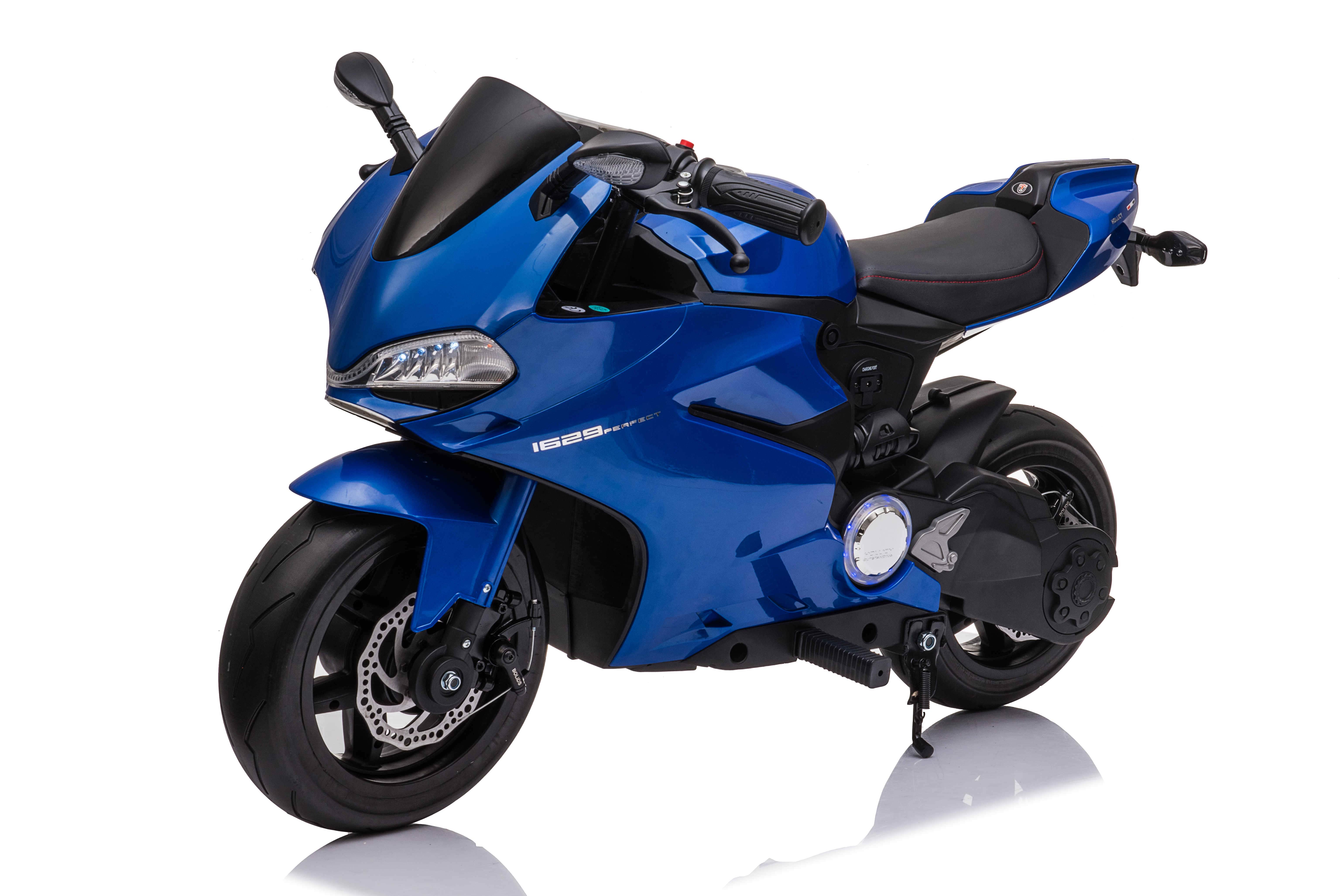 картинка Детский электромобиль мотоцикл Ducati Blue (дисковый тормоз, 16 км/ч, 24V) - SX1629 