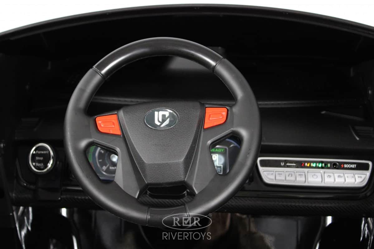 картинка Детский электромобиль K555AM черный глянец 