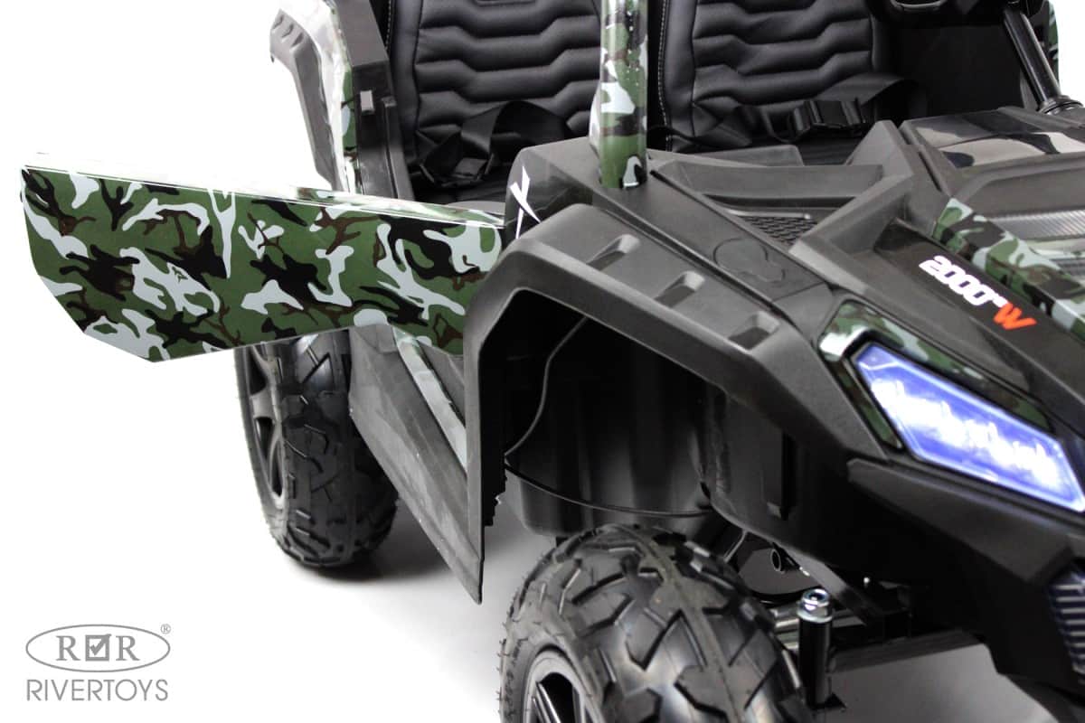 картинка Детский электромобиль M222MM зеленый камуфляж 