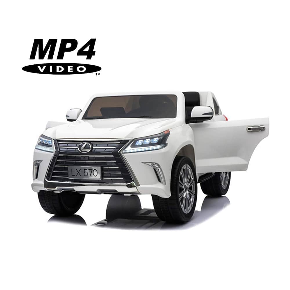 картинка Детский электромобиль Lexus LX570 4WD MP4 - DK-LX570-WHITE-MP4 