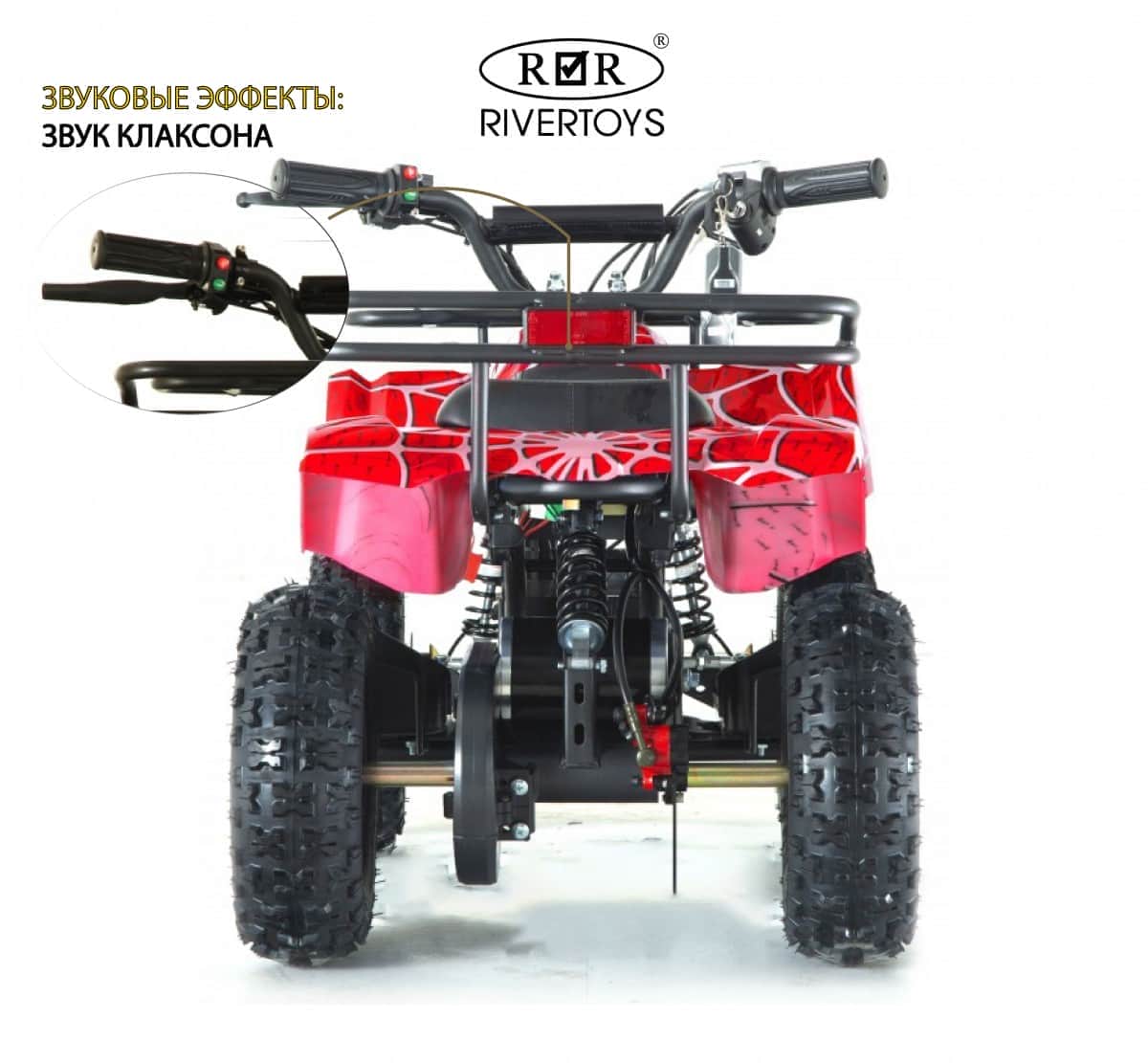 картинка Детский электроквадроцикл TIKI LUX красный Spider 