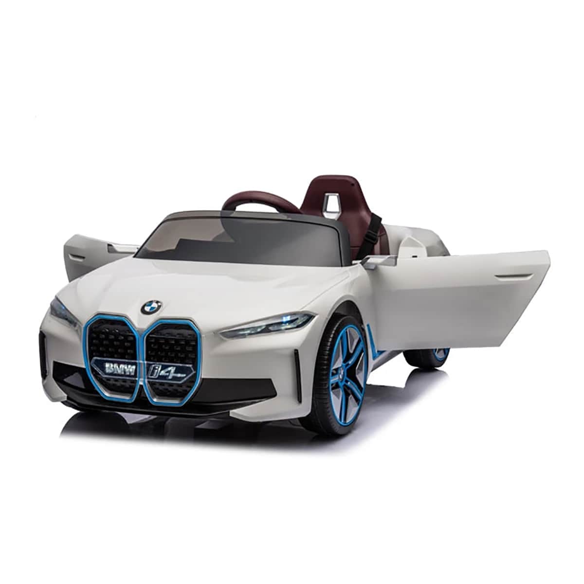 картинка Детский электромобиль BMW I4 (полный привод, 12V) - JE1009-WHITE 