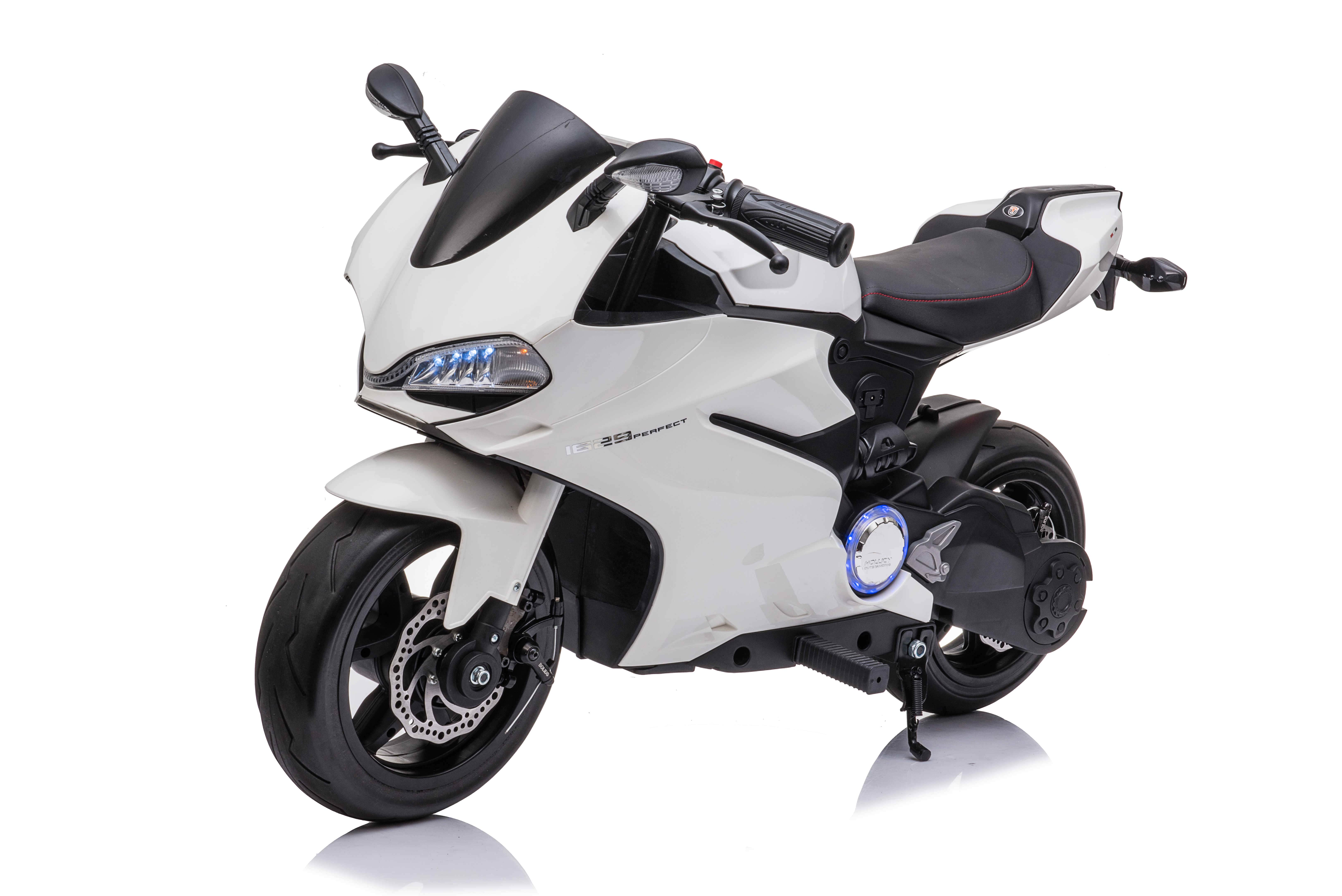 картинка Детский электромобиль мотоцикл Ducati White (дисковый тормоз, 16 км/ч, 24V) - SX1629 
