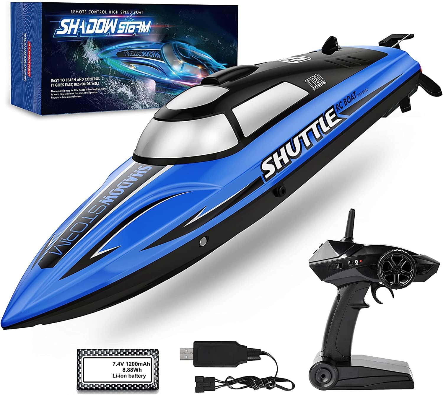 картинка Радиоуправляемый катер HENDEE Blue Shadow Storm (32 см, 25 км/ч) - 2008 
