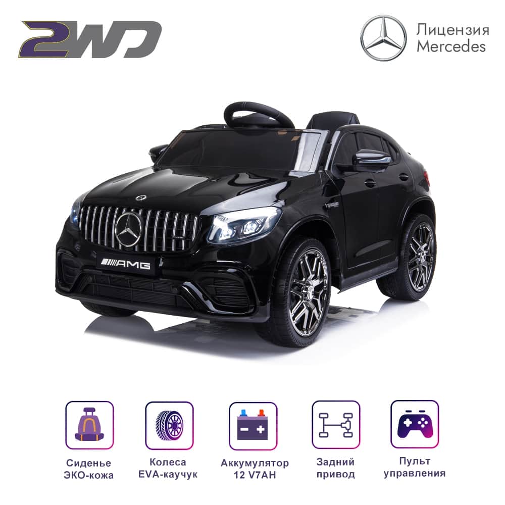 картинка Электромобиль Mercedes-Benz GLC 63 AMG Black 12V - QLS-5688 