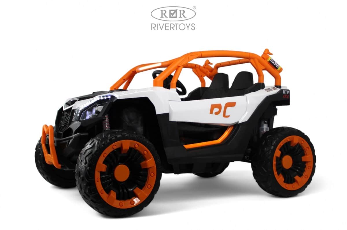 картинка Детский электромобиль X707XX бело-оранжевый 