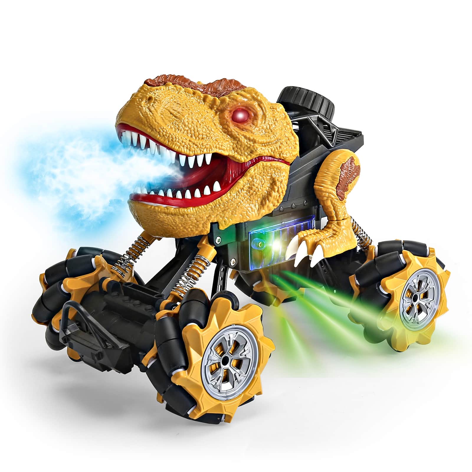 картинка Радиоуправляемая коричневая машина-динозавр T-rex (дрифт колеса, пар) - 11810-BROWN 