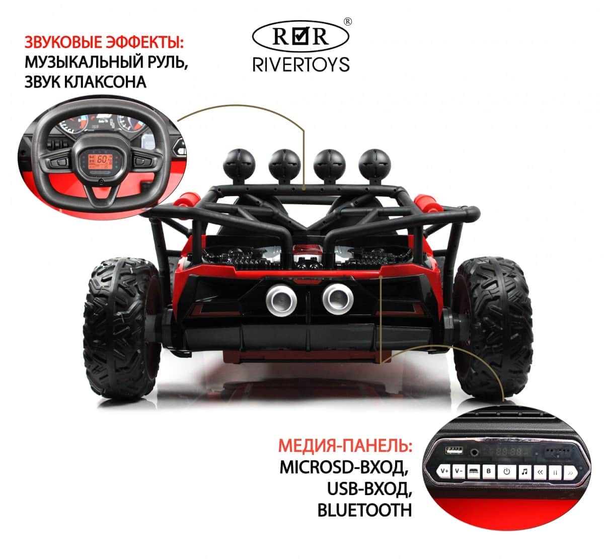 картинка Детский электромобиль JS3168 красный 