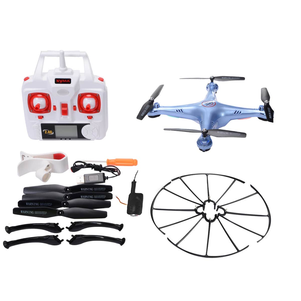 картинка Радиоуправляемый синий квадрокоптер Syma X5HW с барометром Wi-Fi FPV - X5HW-B 